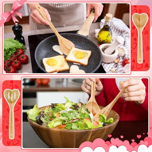 Cucharas De Madera Con Forma De Corazón Para Cocinar, 2 Unid