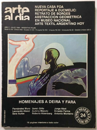 Revista Arte Al Día # 24 Julio 1986/borges Casa Foa Ducmelic