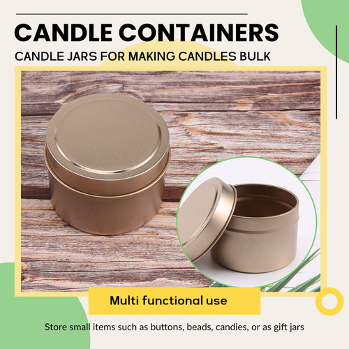 Paquete De 24 Latas Para Velas Con Tapas, 4 Onzas, Tarros De