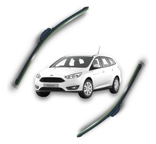 Kit 2 Escobillas Delanteras Flex Ford Focus 2 2008 A 2013