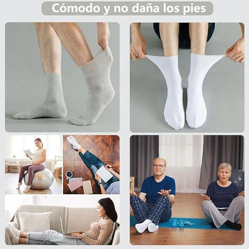 Uiudi Calcetas Para Dama Pie Diabético 6 Pares Sin Costuras
