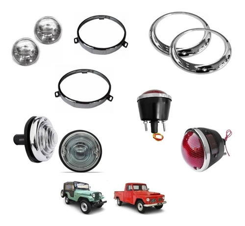 Kit Juego De Luces Jeep Williz Cj2 Cj3 Cj5