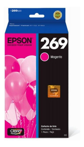 Cartucho De Tinta Epson T269 Color Magenta De 6 Ml