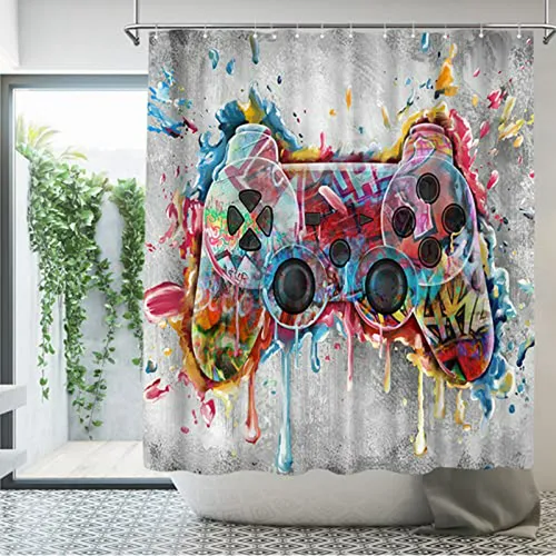Cortina De Ducha Gamer Para Niños Y Adolescentes