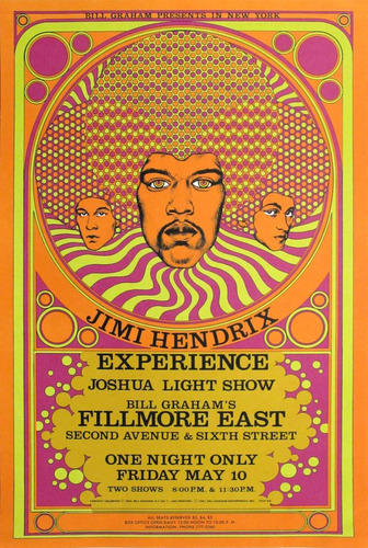 Cuadros (poster En Bastidor) Jimi Hendrix - 27x42