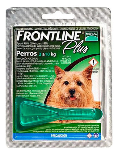 Pipeta Frontline Plus Perro (2-10kg)