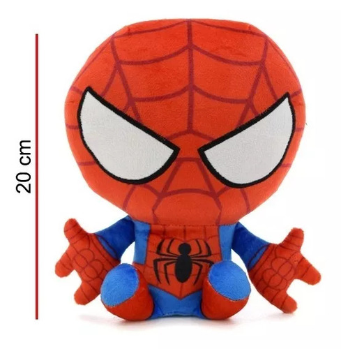 Imagen 2 de 2 de Peluche Spiderman Sentado 20 Cm - Marvel Phi Phi Toys