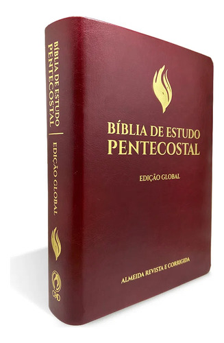 Bíblia De Estudo Pentecostal Edição Global Cor Vinho CPAD -  Letras Grandes Com Palavras De Jesus Em Vermelho
