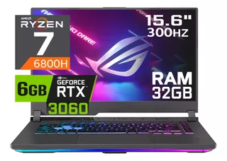 Asus Rog Strix G15 Ryzen 7 6800h 32gb 1tb Ssd Rtx3060 300hz