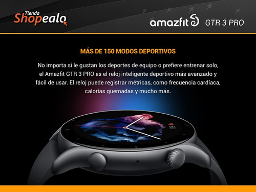 Imagen 5 de 7 de Smartwatch Reloj Amazfit Gtr 3 Pro Gps Black 1,45 Cuotas