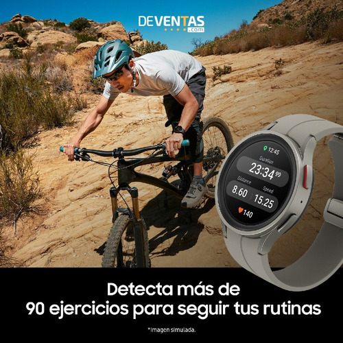 Imagen 6 de 6 de Samsung Galaxy Watch5 Pro Bluetooth 45mm Negro Titanio