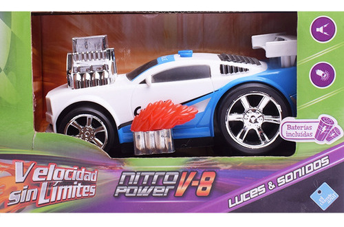 Vehiculo Auto Con Luz Sonido Nitro Power V-8 El Duende Azul