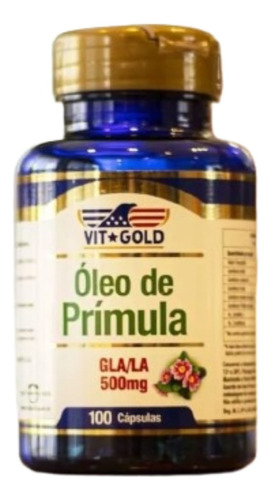 Óleo De Prímula Gla/la 500mg 100 Cápsulas Prímula Importada 