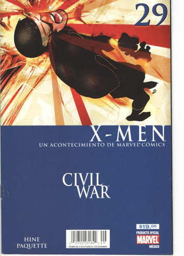 Comic Marvel Civil War X-men 29 Español Televisa