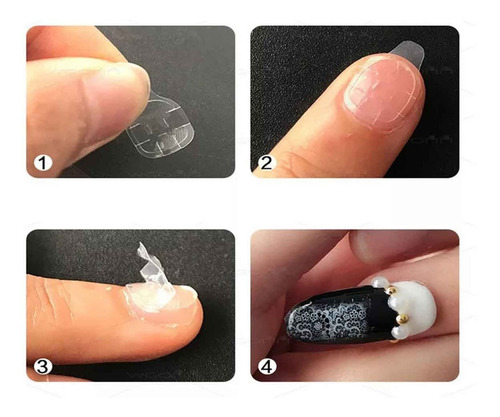 Imagen 7 de 9 de 240 Gomas Adhesiva En Gel Pegante Para Uñas Press On Stickon