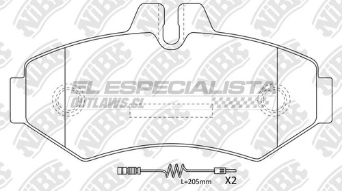 Pastillas De Freno Mercedes-benz 413 D 2.2 2000 Nibk Trasera