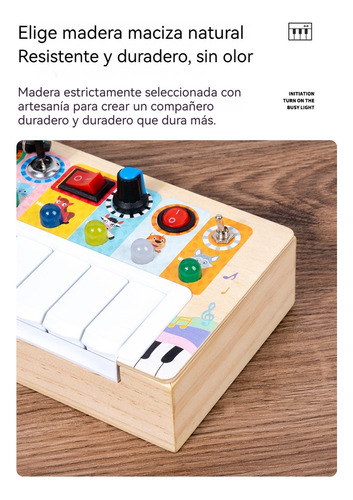 Juguete De Madera Para Niños Piano Electrónico Hands On
