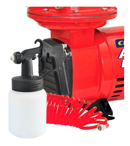 Compressor De Ar Direto Pintura Red 40psi 1/3hp Chiaperini Cor Vermelho 127/220v