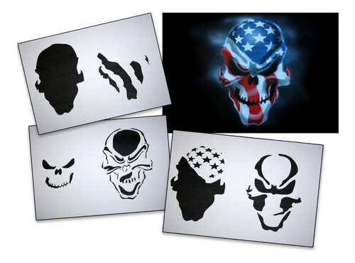 Step By Step Airbrush Stencil Template As-062 L Ca. 9,0...