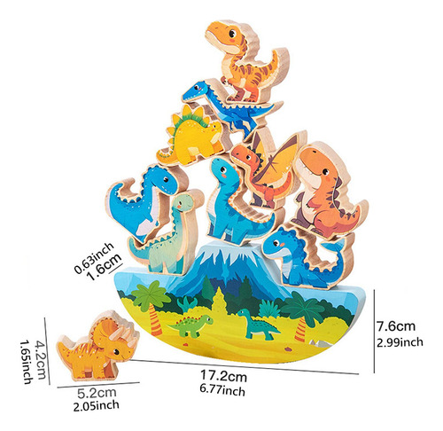 Bloques De Madera Balance Game Sensory Educational Animal