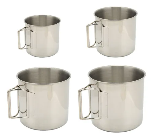 comprar Copos De Acampamento De Aço Inoxidável, 4 Peças, Alça Dobráv
