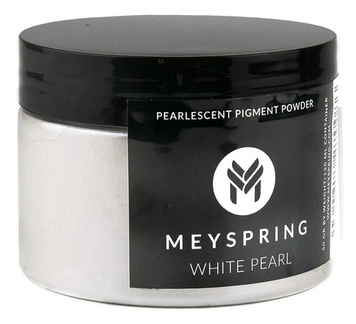 Meyspring Polvo De Mica De Perla Blanca - 50 G - Pigmento D
