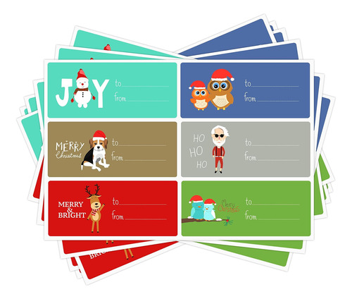 Etiquetas De Nombre De Navidad Easykart 300 Niños, Dis...