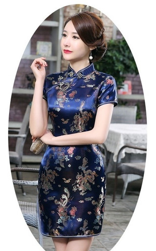 Vestido Chino Tradicional Qipao Cheongsam Cheongsam Corto