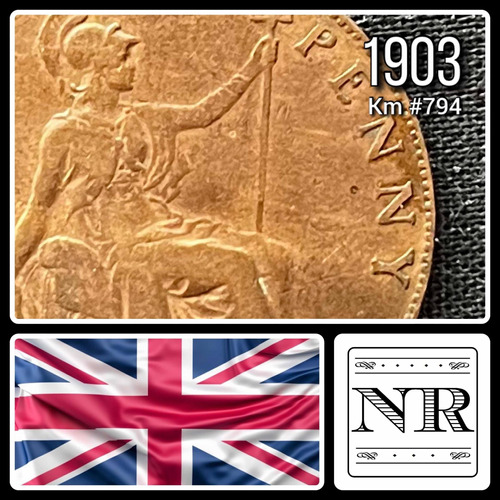 Inglaterra - 1 Penny - Año 1903 - Km #794 - Edward Vii
