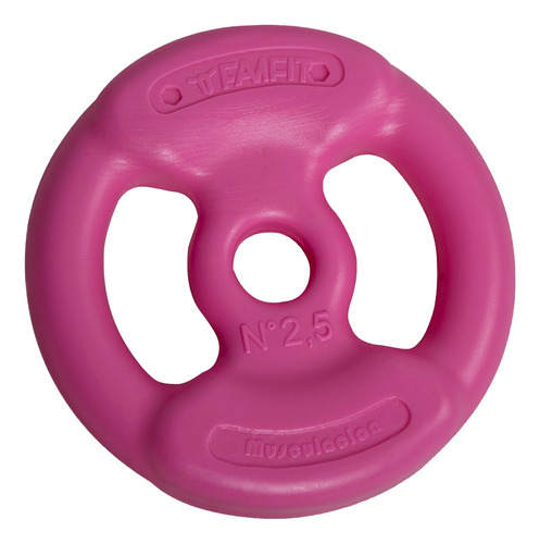 Disco 2,5kg Con Agarre Rosa Pvc Body Pump Mancuerna Famfit