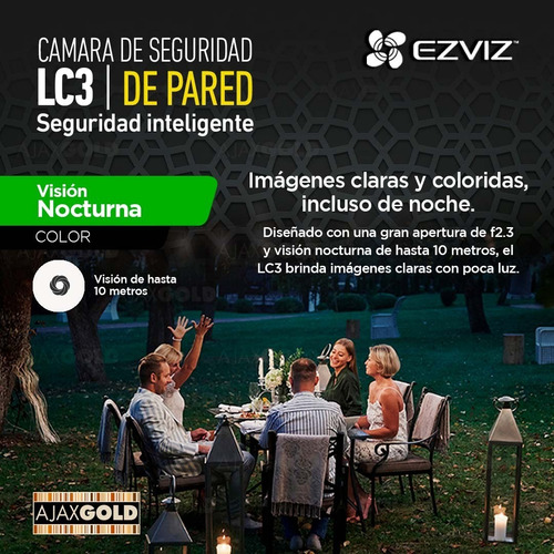 Imagen 8 de 10 de Cámara Seguridad Ip Wifi 4mp Ezviz P2p Luz Lampara Exterior