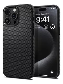 Case Spigen Liquid Air Para iPhone 15 Pro Max 6.7 Mate Black