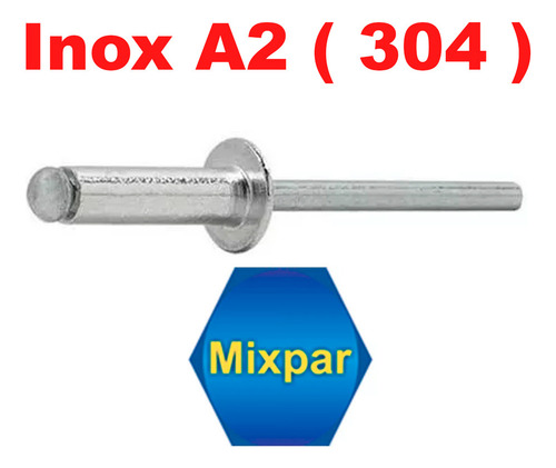/ Rebite Pop Repuxo Inox A2 410 (4.0 X 10) C/ 1000 Unidades
