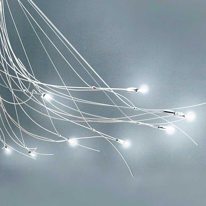 Lampara Moderna Araña Flexi 9 Luces Led Incluidas Luz Desing