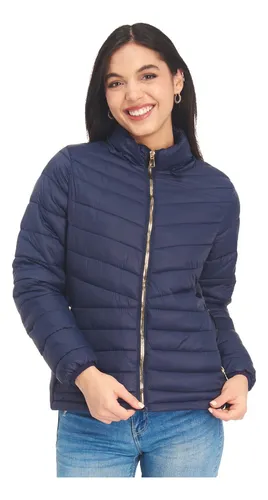 Chamarra azul marino mujer cheap
