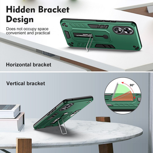 Funda Para Oppo A17/a17k, Soporte Metálico Anticolisión