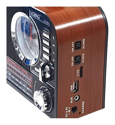 Caixa Som Bluetooth Retrô Vintage Rádio Am Fm Sw Mp3 Usb Aux