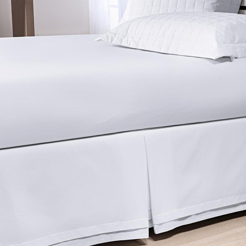 Saia Para Cama Box Queen Glass 200 Fios 100% Algodão Branco