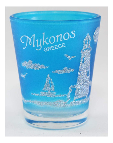 Mykonos Grecia Neon Nautical Show Show Show Glass