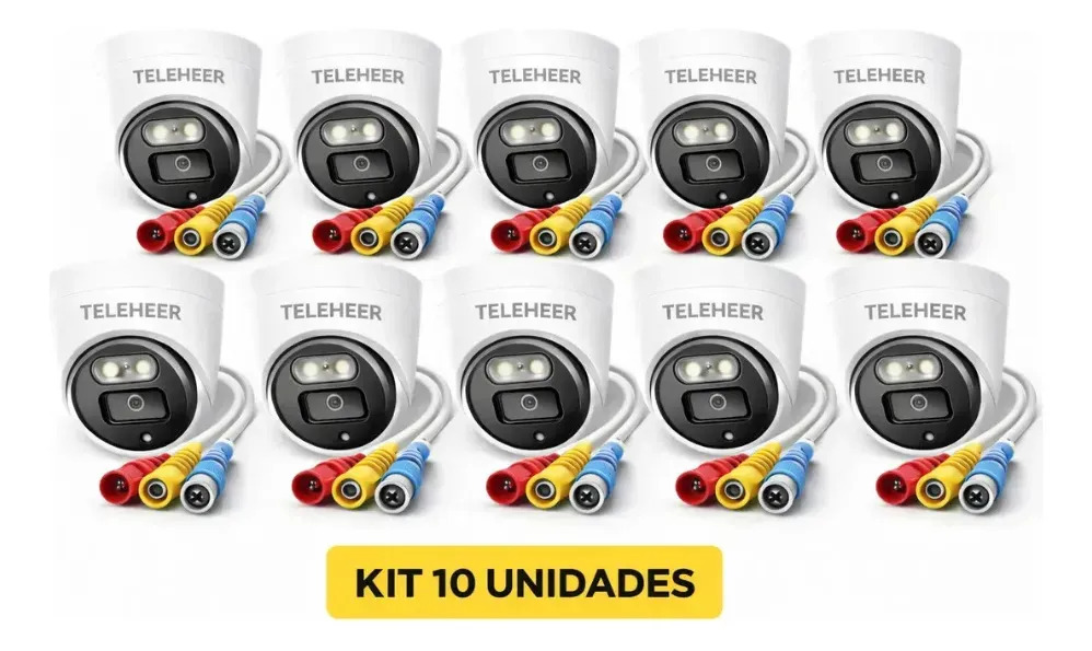 Câmera De Segurança Teleheer Câmera Segurança Camera Segurança Com Resolução 1080p - Branco