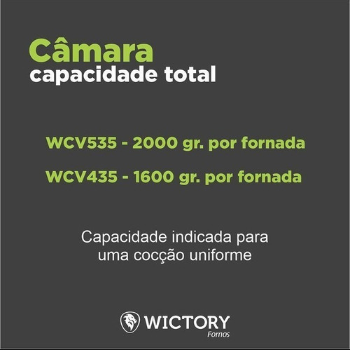 Forno Elétrico Convector 5 Esteiras P/ Bolos Wictory- Wcv535
