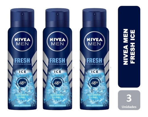 Pack X 3 Deo Nivea Men Fresh Ice Sp