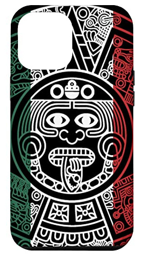 Funda Para iPhone 14 Pro Max Mexican Aztec Calendar Flag-02