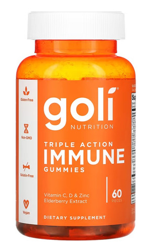 Goli Nutrition Inmunidad, Triple Accion 60 Gomitas Mf Sfn