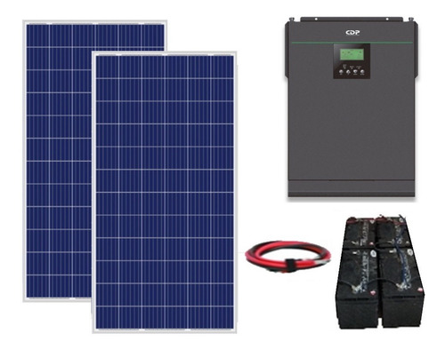 Imagen 1 de 8 de Kit Panel Solar Autonomo Isla 2000wh Diarios