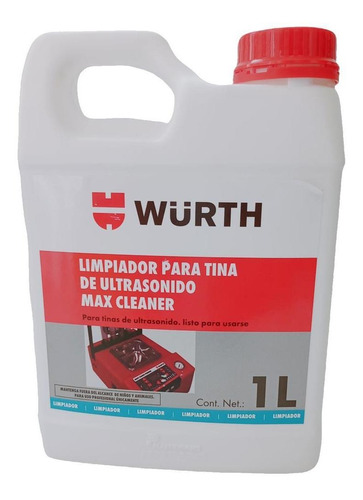 Wurth Max Cleaner Liquido Para Tina De Ultrasonido 1l