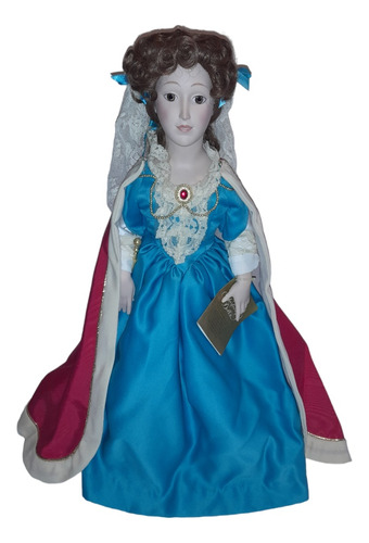 Queen Mary Ii Reina De Inglaterra Muñeca De Porcelana 50 Cm