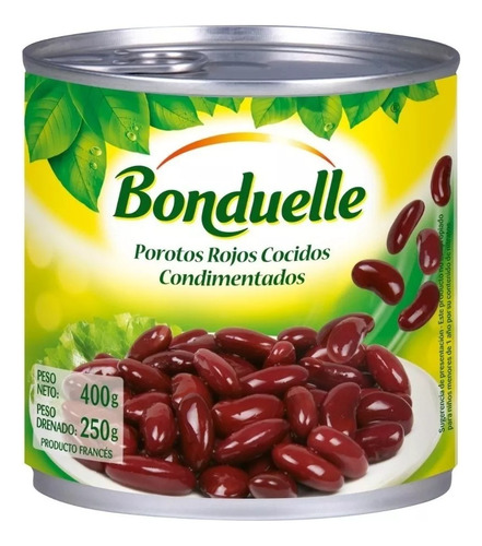 9 Porotos Rojos Bonduelle 400g Lata Francia Envio Gratis