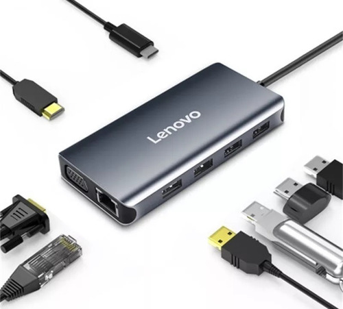Adaptador Hub Lenovo Usb C Para Macbook Pro 16 A2485 A2141