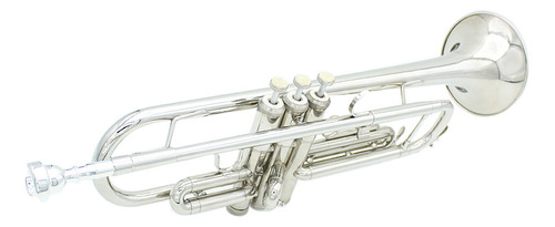 Trompeta Trumpet Brass B Bb Con Exquisitos Guantes Planos